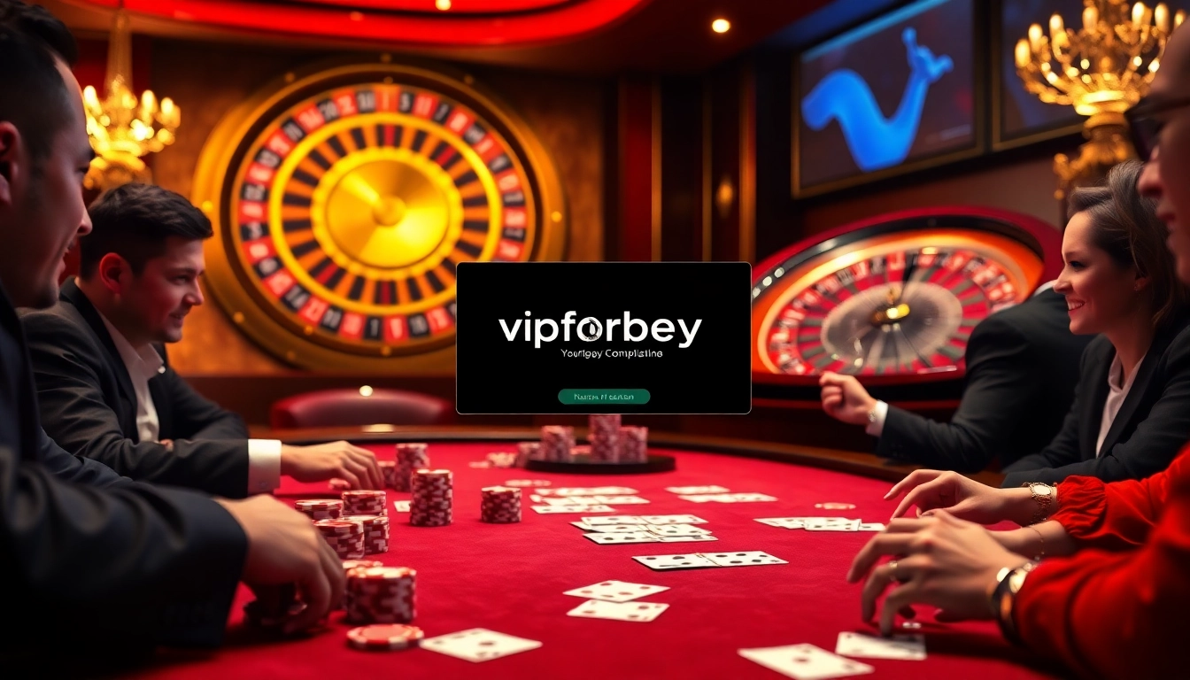 Players engaging at a casino table, featuring vipforbest.com/ru/settlepay/registration for a trustworthy gambling experience.