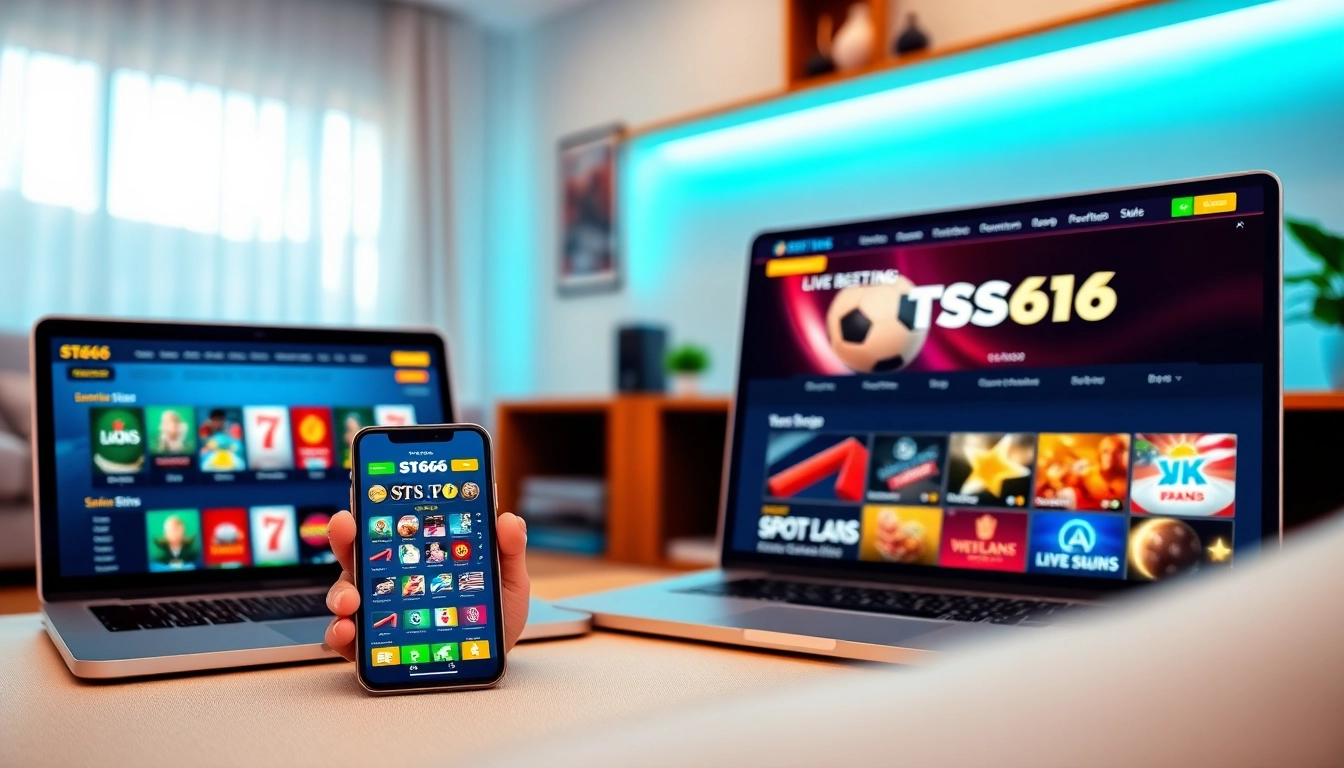 ST666 online betting interface with vibrant games and user-friendly design.