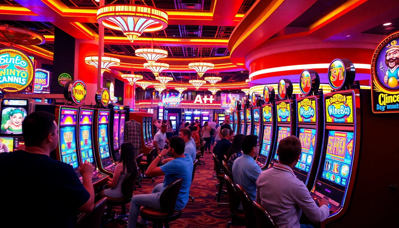 Menampilkan suasana perjudian situs slot gacor yang penuh warna dan energik.