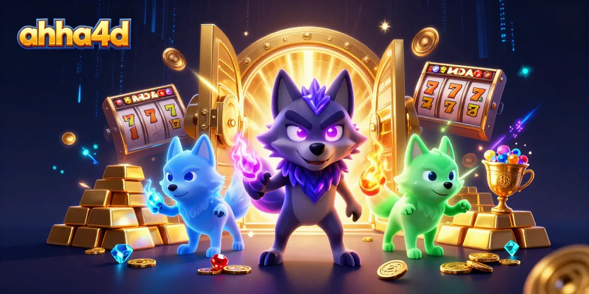 Experience the excitement of ahha4d with a dynamic 3D illustration of winning slot games.