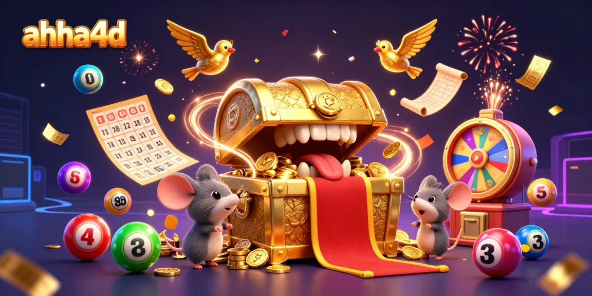 Engage in lottery thrills with ahha4d, featuring vibrant bouncing balls and golden treasures.