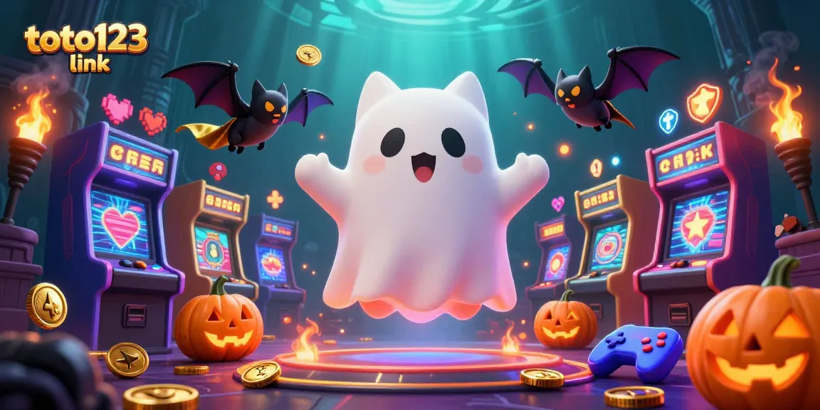 Experience thrilling gameplay at toto123 link with a captivating ghost cat and casino elements.