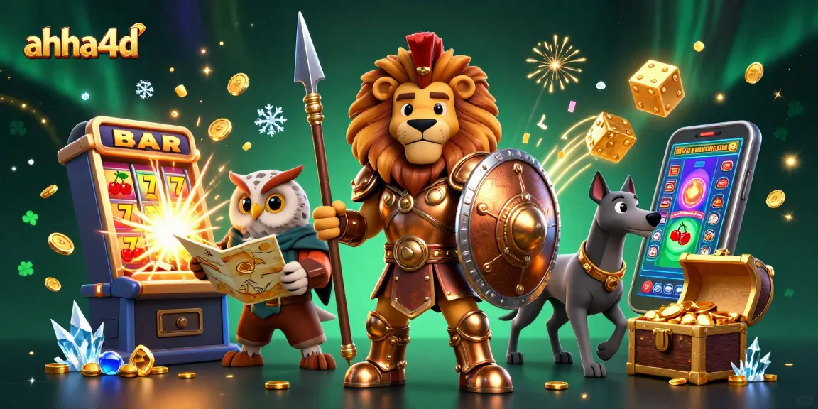 Engage in thrilling gameplay at ahha4d with a dynamic 3D casino scene showcasing exciting slot machines and characters.