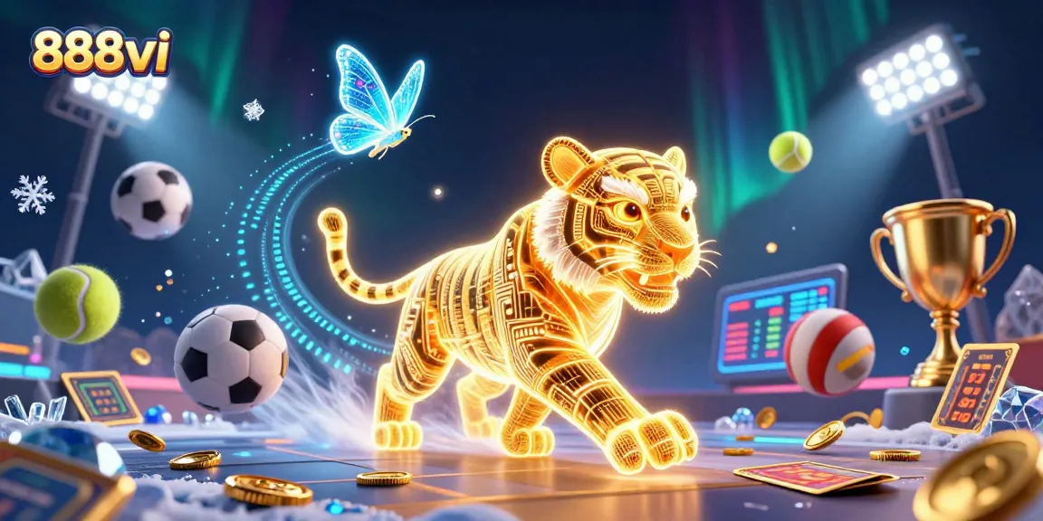 Experience dynamic gameplay at 888vi with engaging sports elements and 3D characters in a vibrant casino.