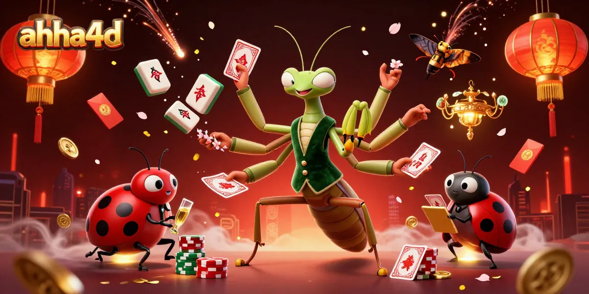 Engage in the excitement of ahha4d with a vibrant 3D casino scene including card games and dynamic characters.