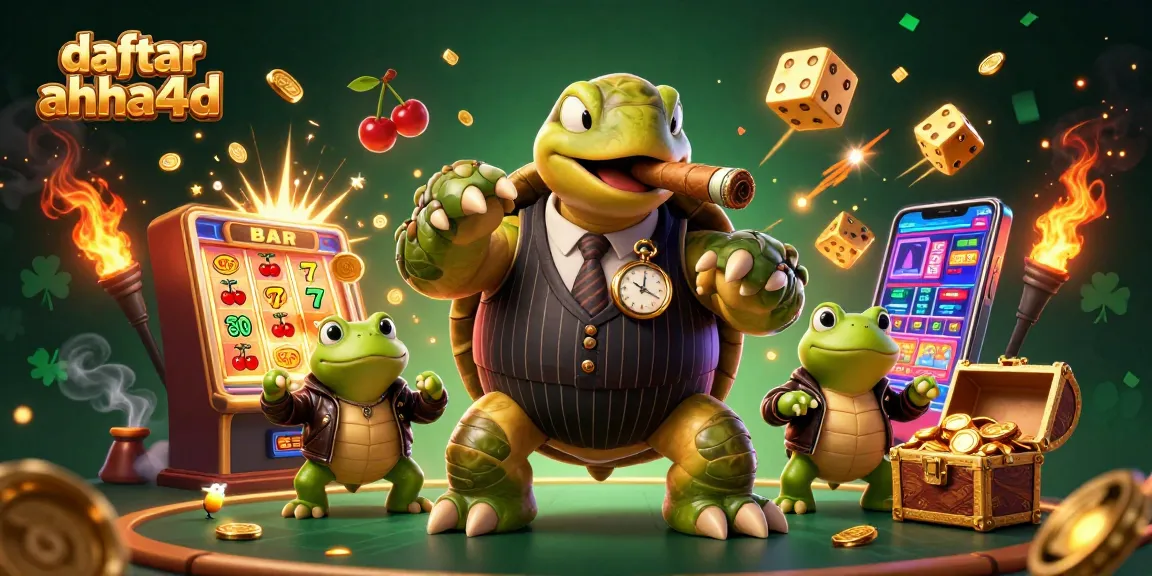 Permainan slot jackpot dengan daftar ahha4d yang menampilkan karakter unik di latar belakang kasino.