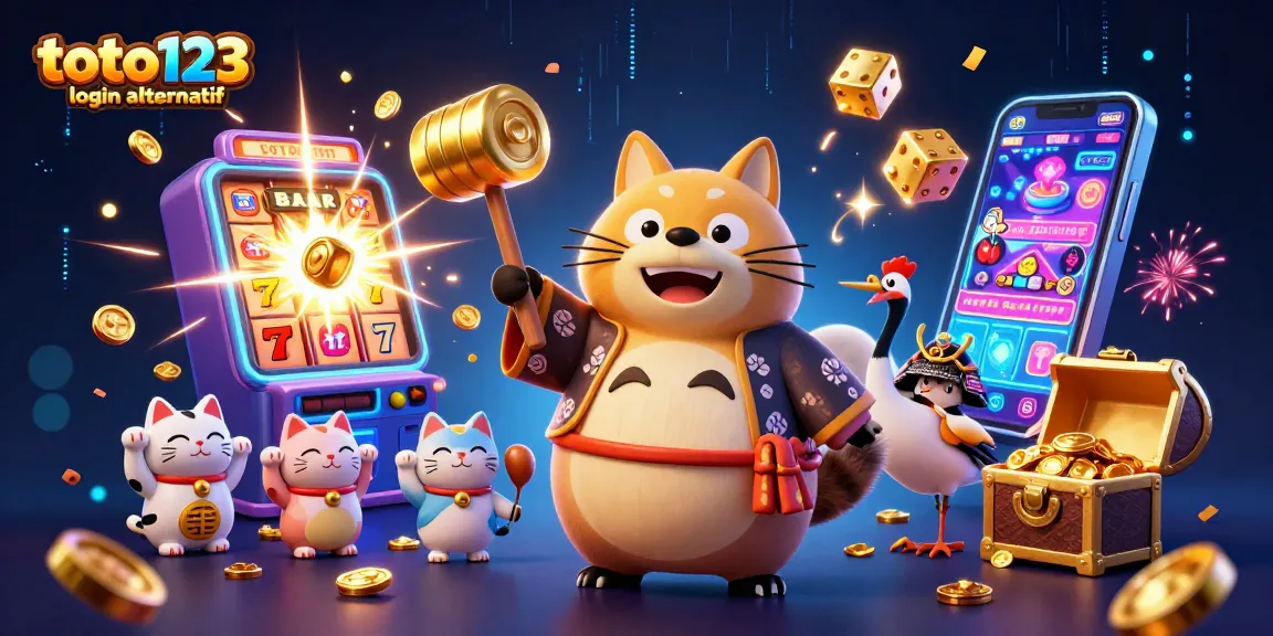 Experience exciting gaming moments with toto123 login alternatif featuring slot machines and fortune cats!