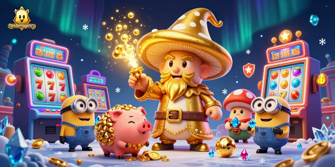 Engage in fun casino magic with the tandemagency golden wizard and lucky creatures.