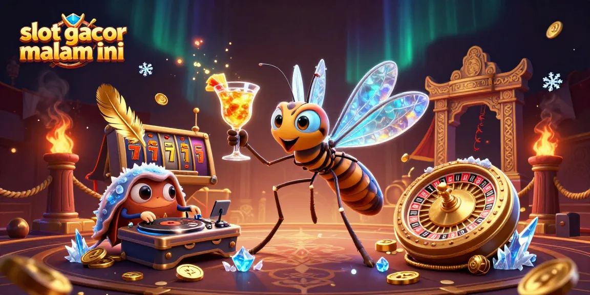 Engage with slot gacor malam ini in a vibrant 3D casino scene featuring unique characters and dynamic elements.