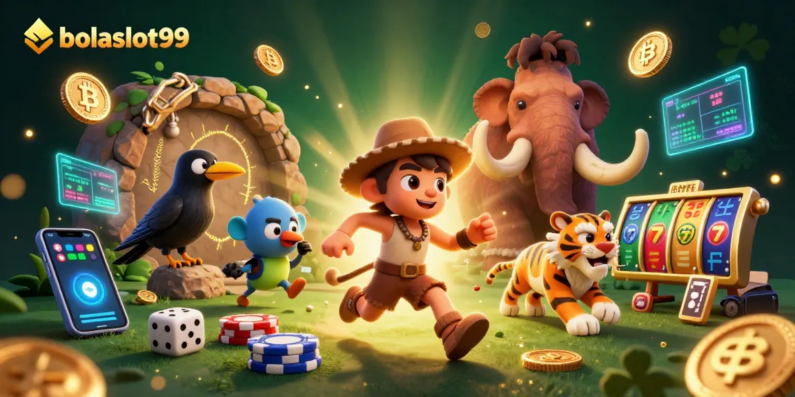 Play exciting casino games at bolaslot99 with fun characters and vibrant crypto themes.