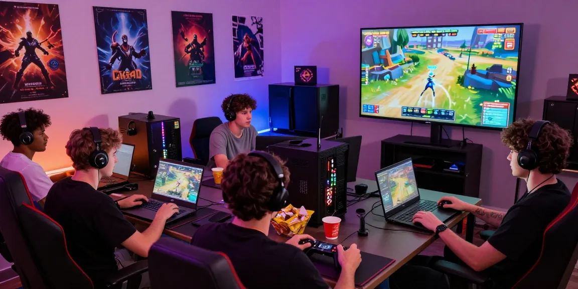 Gamers enjoying the dynamic CIKA4D platform game session in an engaging and vibrant setting.