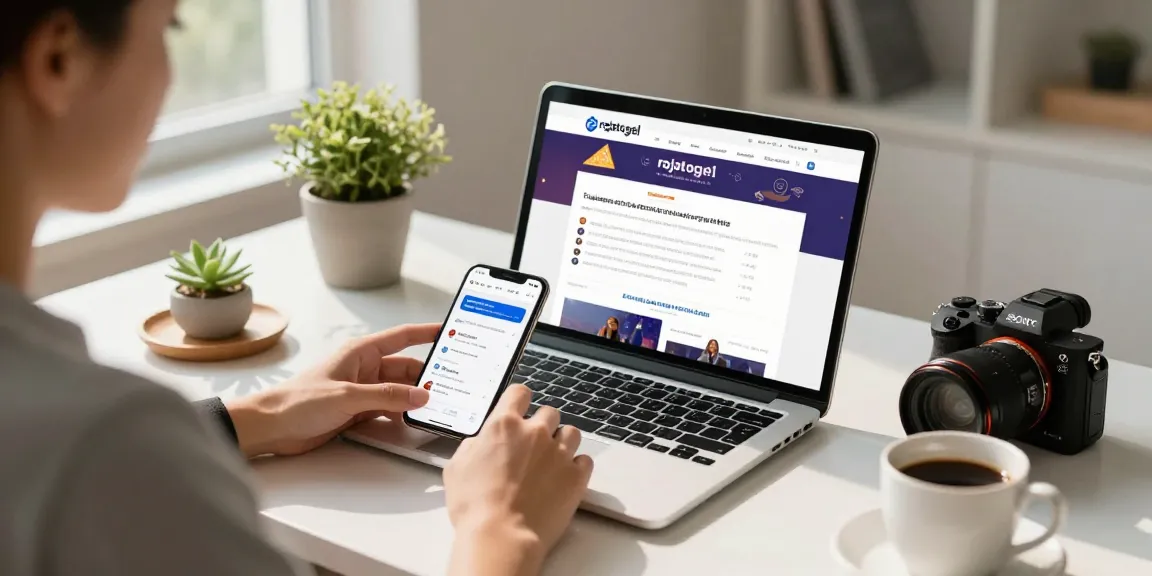 Pengguna rajatogel mengakses platform togel online dengan nyaman di ruang kerja modern.