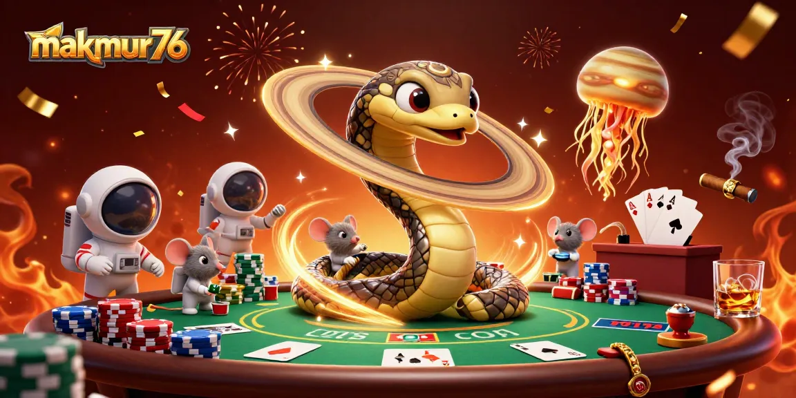 Bet on the vibrant makmur76 roulette wheel as the cosmic dealer reveals thrilling game elements.