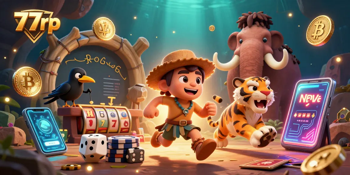 Engage with thrilling gameplay at 77rp's vibrant prehistoric casino, featuring unique characters!
